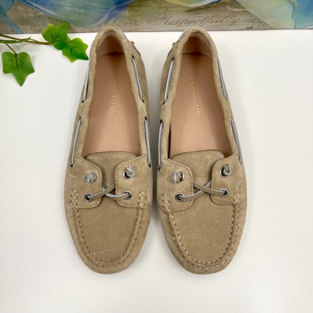New Veronica Beard Jia Boater Flats in Sand Size 6 - Picture 7 of 14